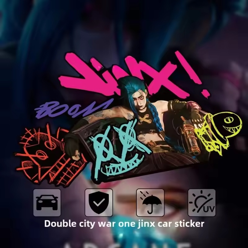 Electro Gadgets - Arcane Jinx Graffiti Reflective Car Sticker