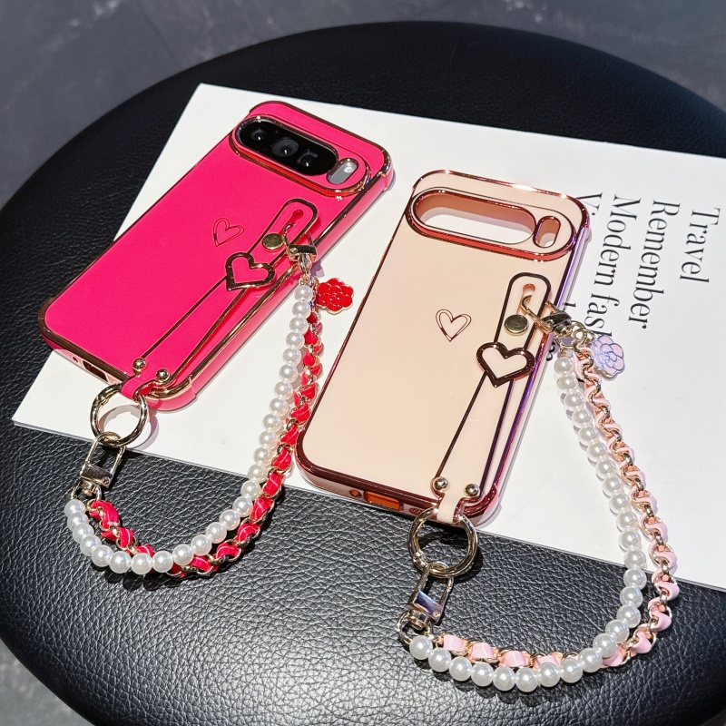 Google Pixel 9 - Trendy Plating Glossy Pure Color Silicone