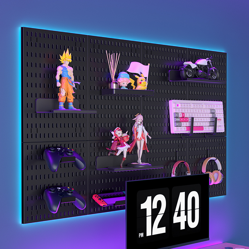 Unique Electronics Gadgets - Wall-mounted Pegboard, Drill-free Storage Organizer For